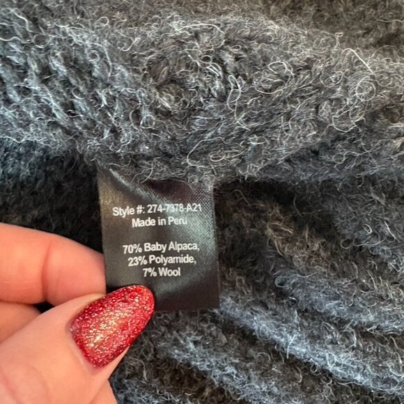 ** Jenni Kayne Women's Oversized Crewneck Alpaca Wool Sweater Size XS Gray - Picture 9 of 10